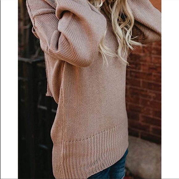 New Sexy Backless Chunky Knit Sweater - Picture 6 of 11